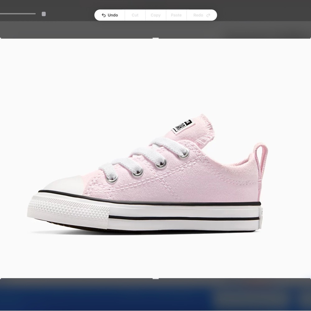 Converse Kids Low-Top Sneakers in Light Pink and White